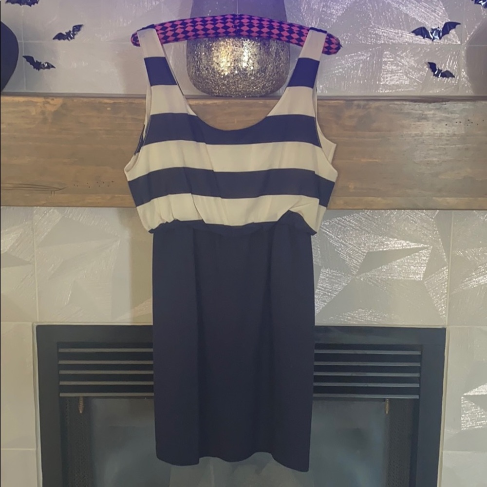 Alice and Olivia striped pin skirt mini dress